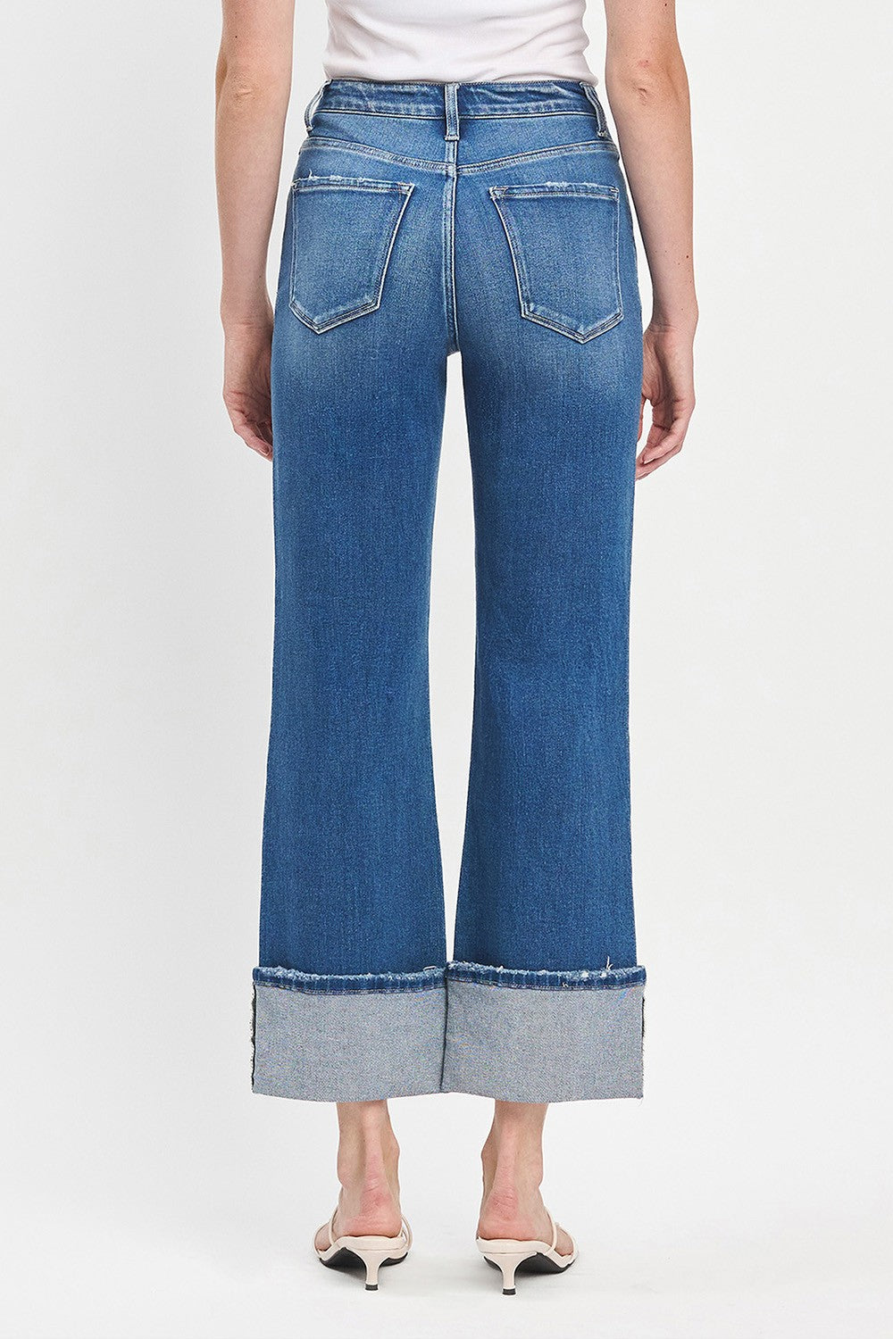 Kate 90'S VINTAGE SUPER HIGH RISE CUFFED FLARE JEANS