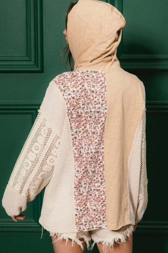 Stephanie Lace Combo Hoodie