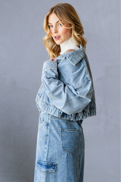 Michelle Denim cropped jacket